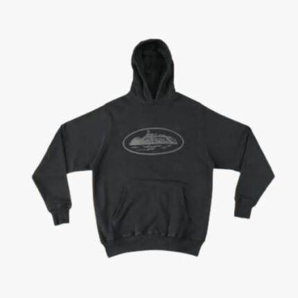 Felpa con cappuccio Corteiz Alcatraz – Triplo nero